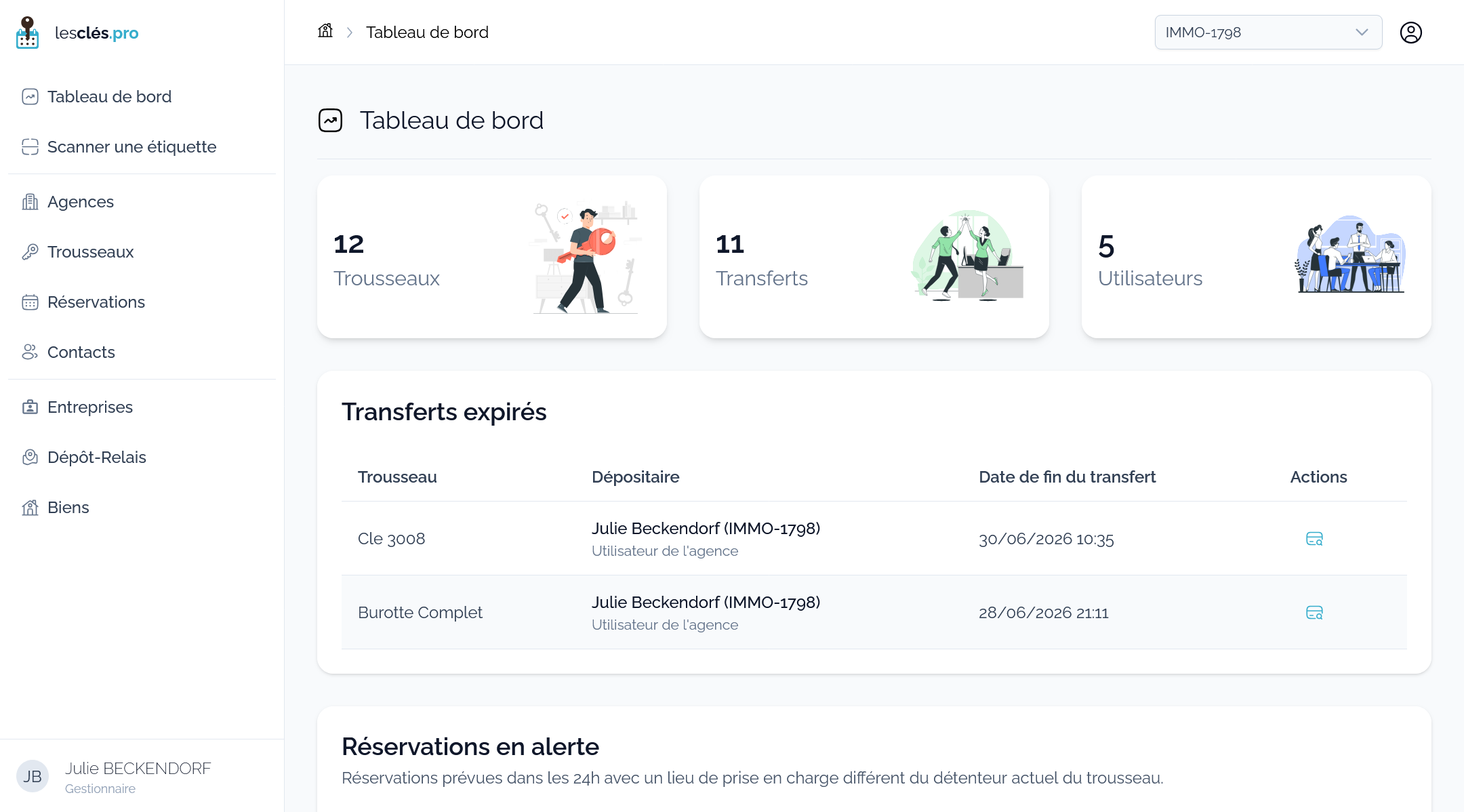 Importez vos données – capture Tarao