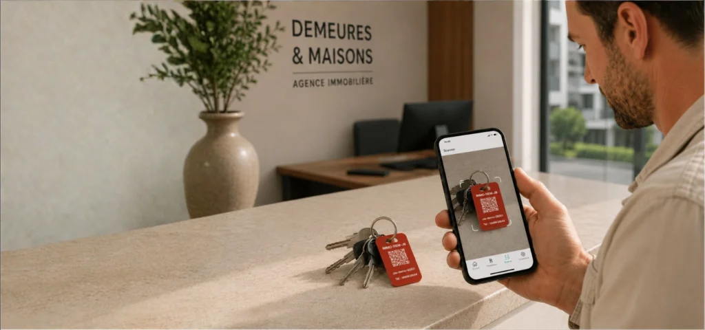 Scan de l'étiquette QR code Tarao pour transférer le trousseau