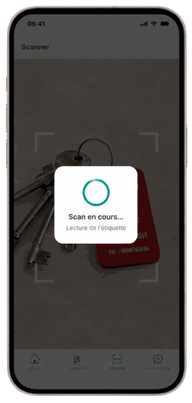 Lecture de l'étiquette QR